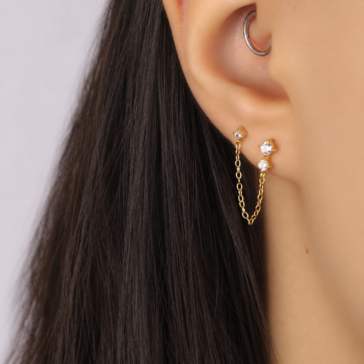 Linked Crystal Studs