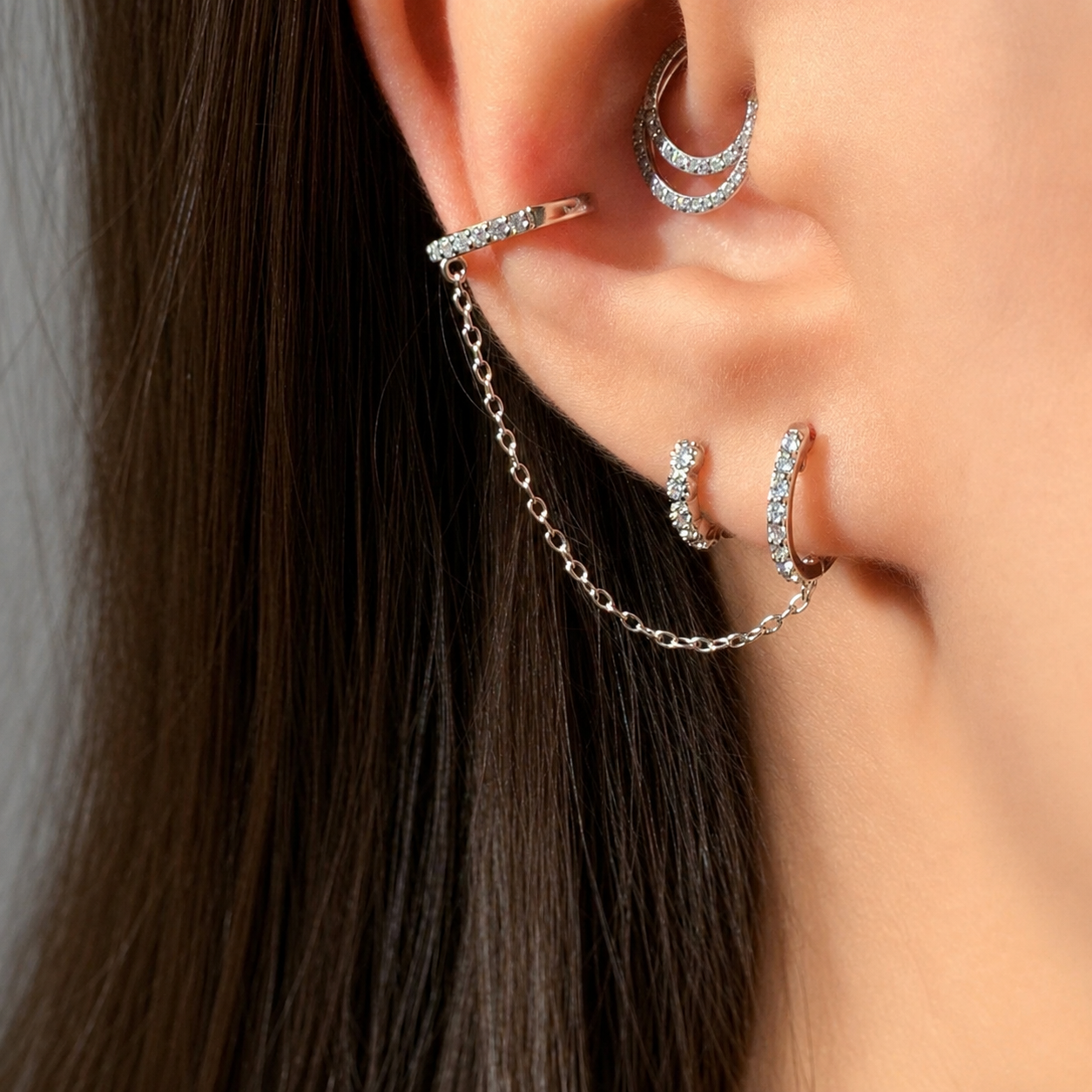 Linked Hoop and Cuff