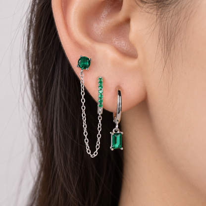 Linked Hoop & Stud