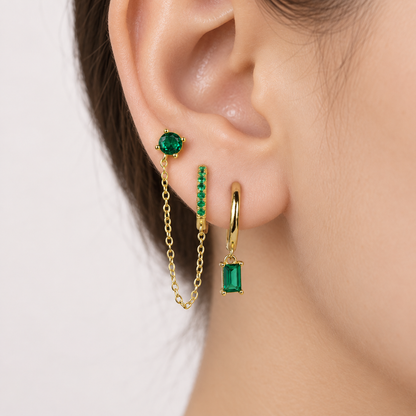 Linked Hoop & Stud