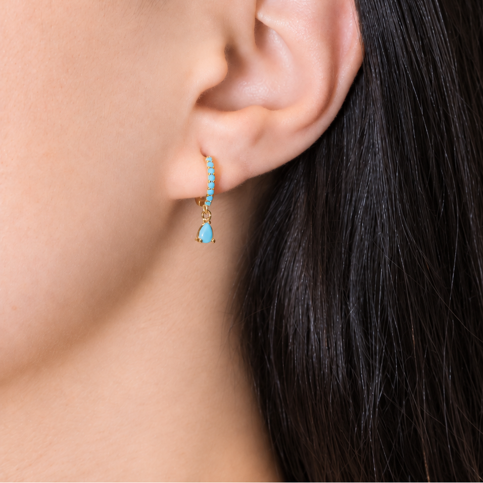 Turquoise Hoops