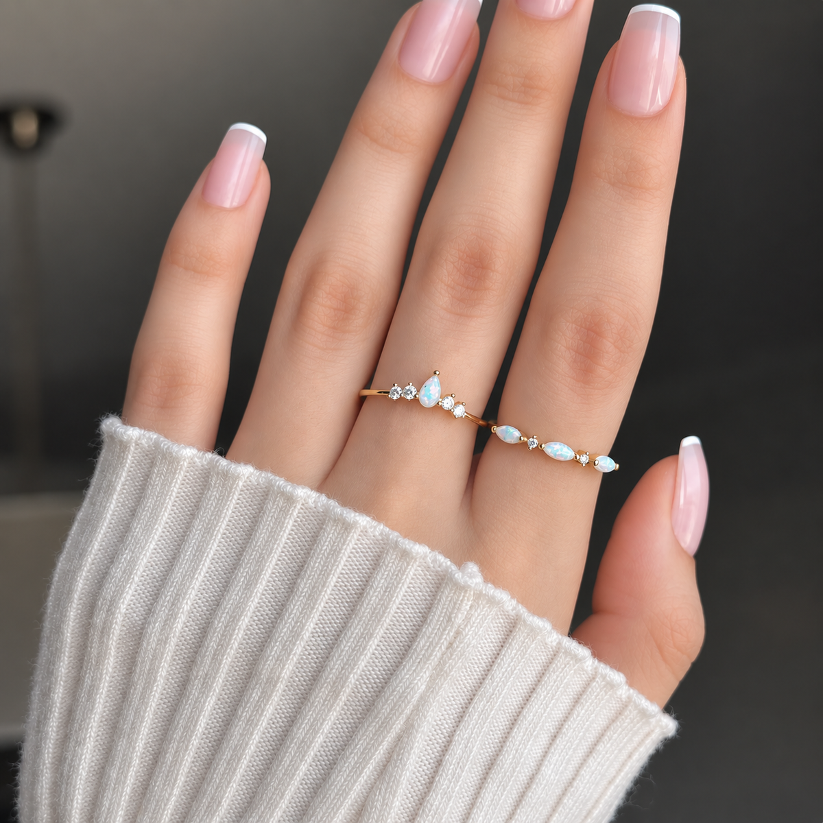 Opal Crown Ring