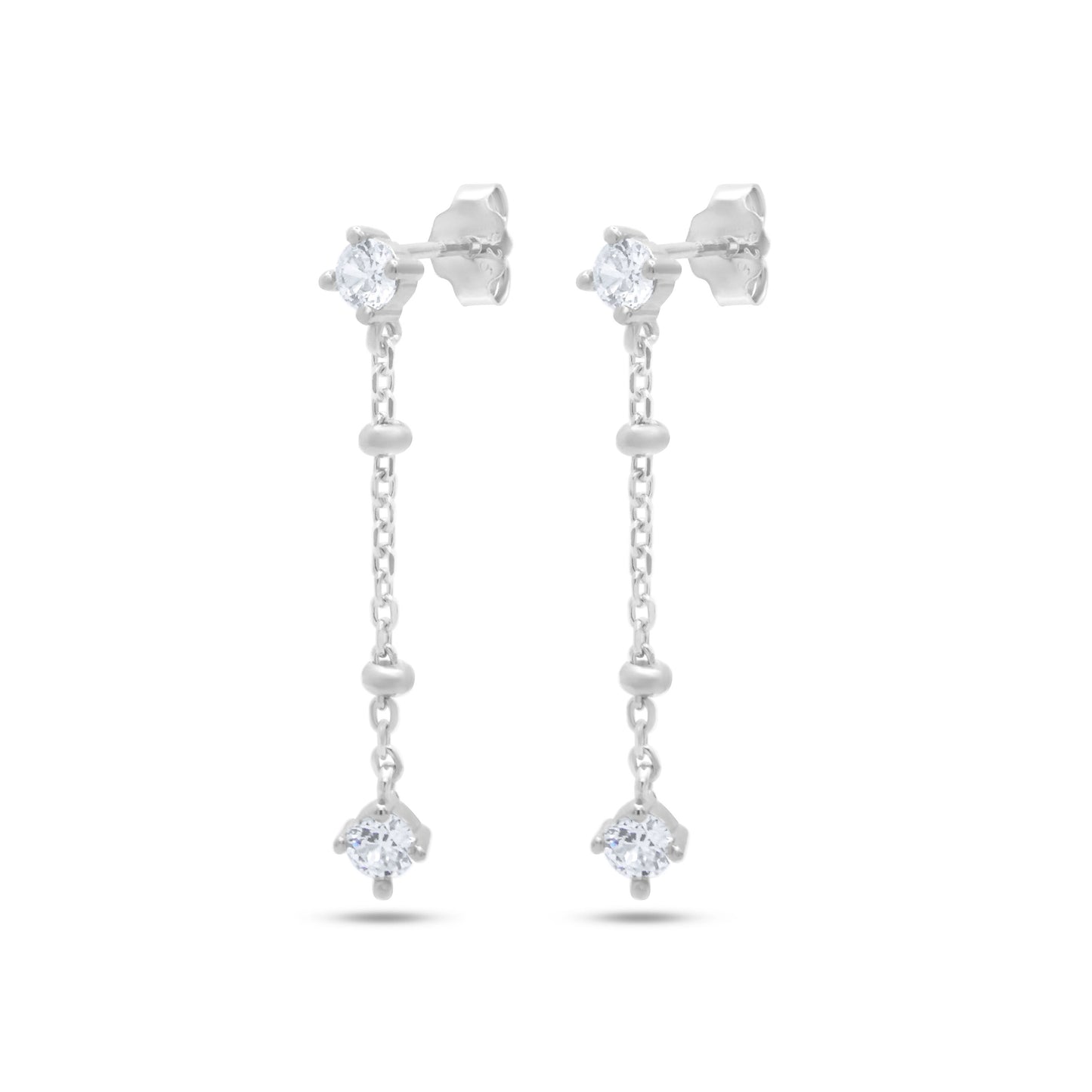 Crystal Beads Dangle Studs