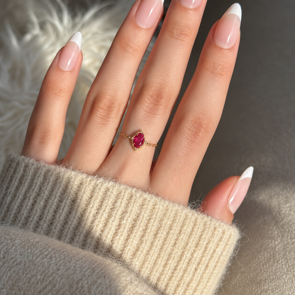 Dahlia Chain Ring