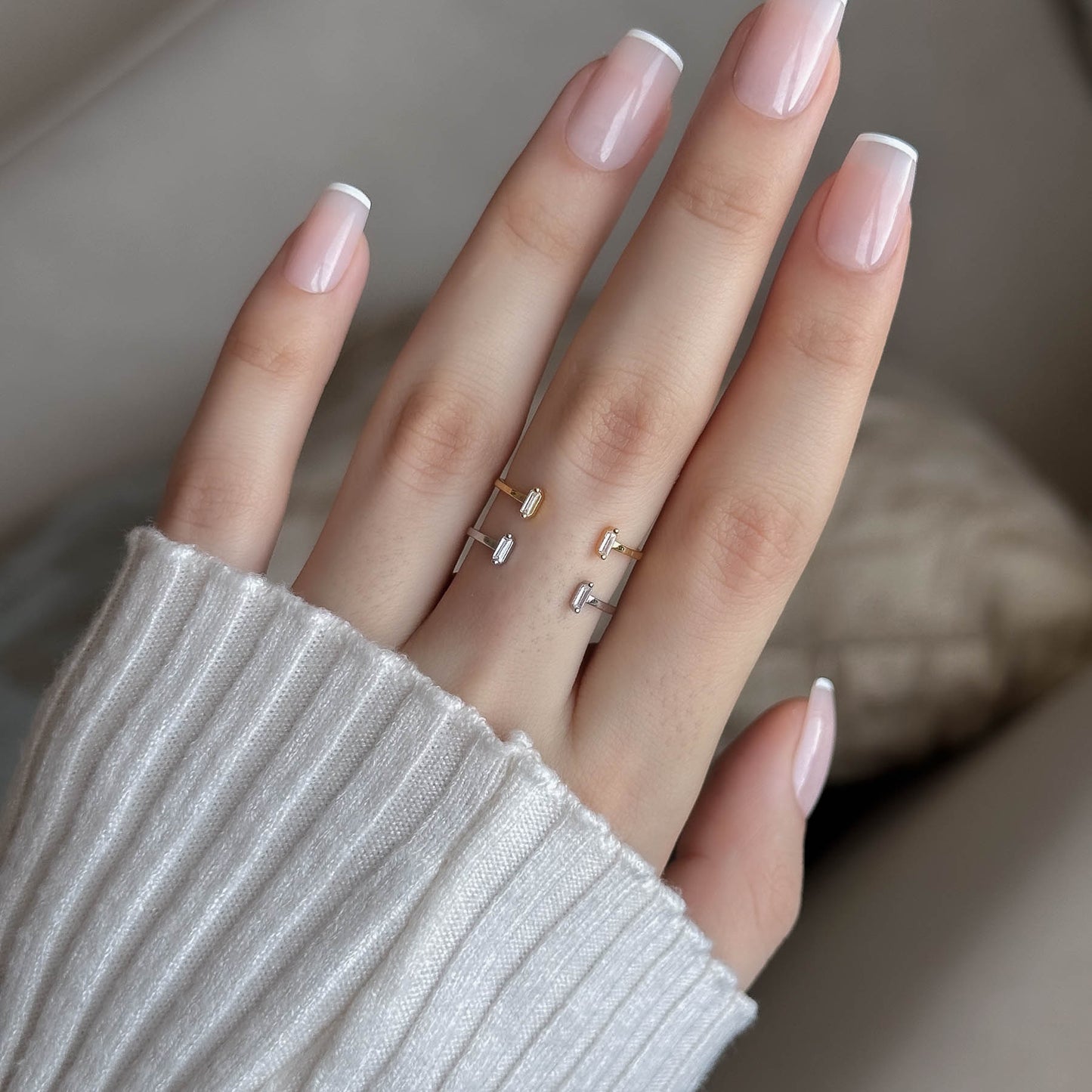 Mini Baguette Open Ring