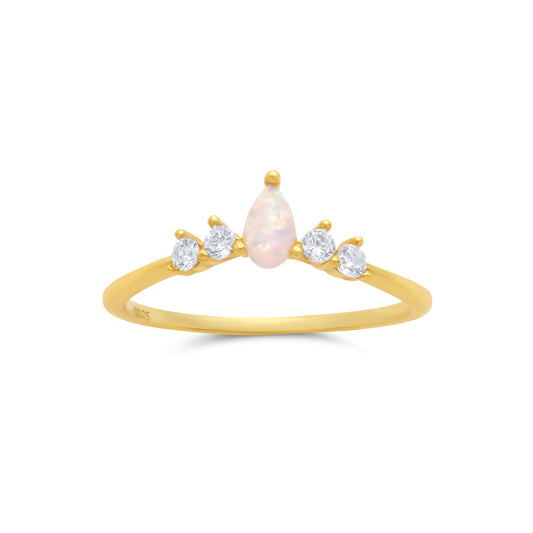 Opal Crown Ring