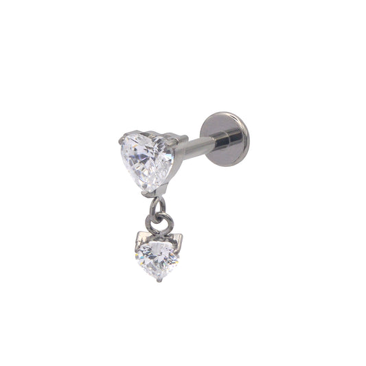 Heart Dangle Stud