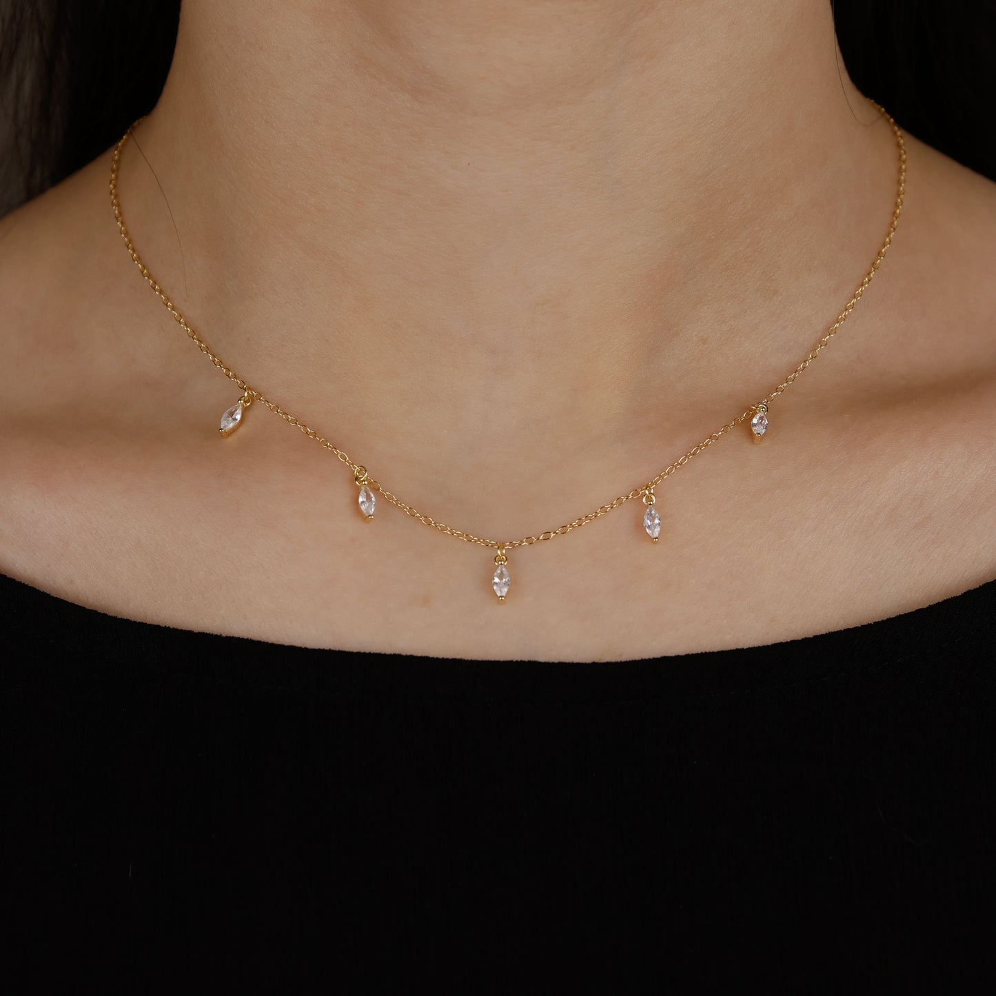 Marquise Drops Necklace