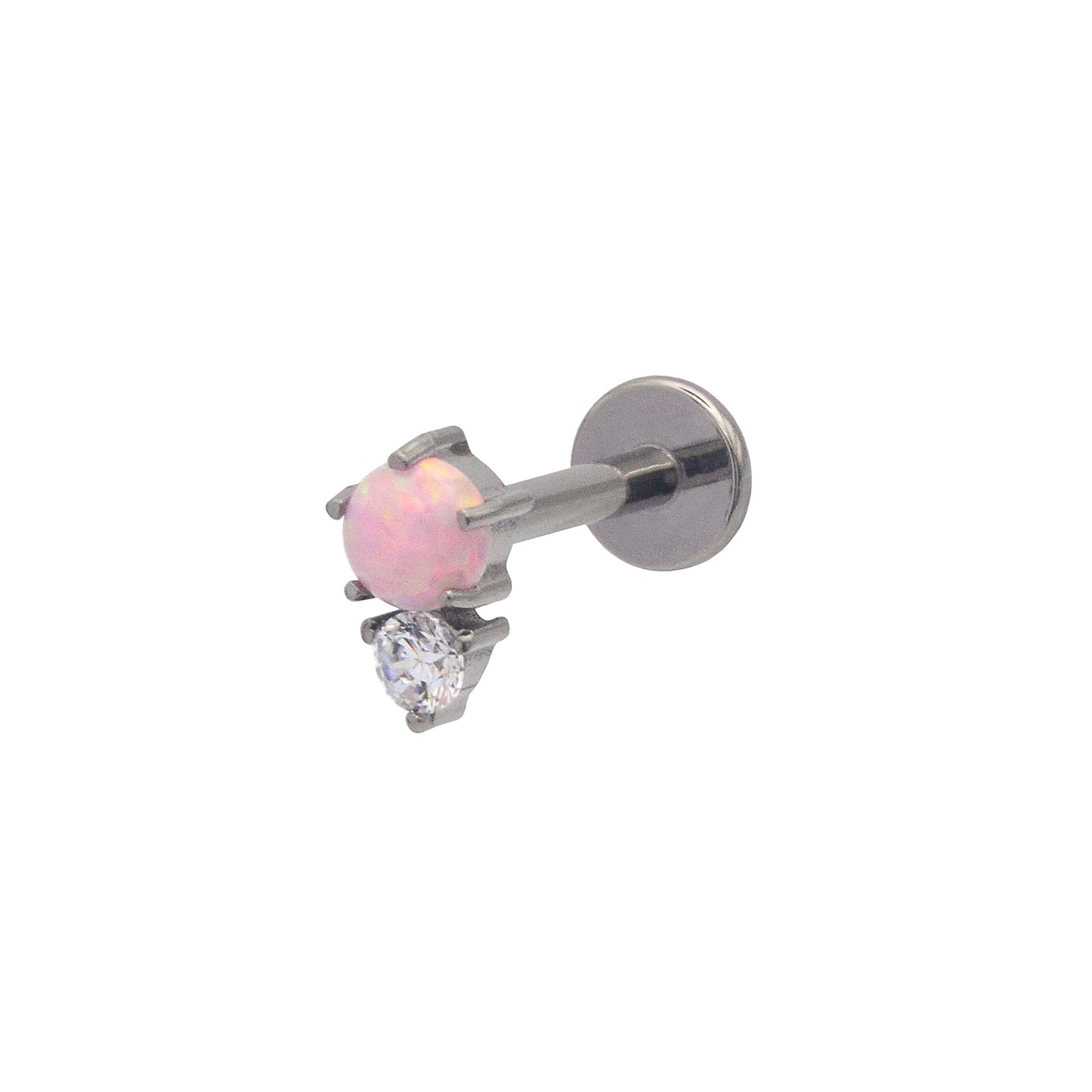 Pink Opal Crystal Stud