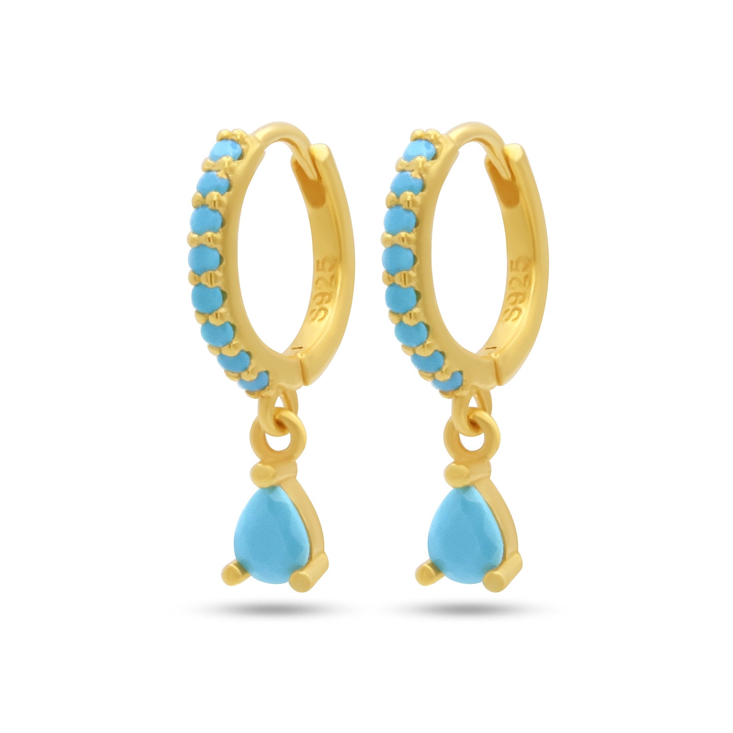 Turquoise Hoops